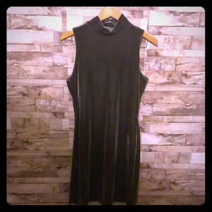 Vintage olive green velvet dress